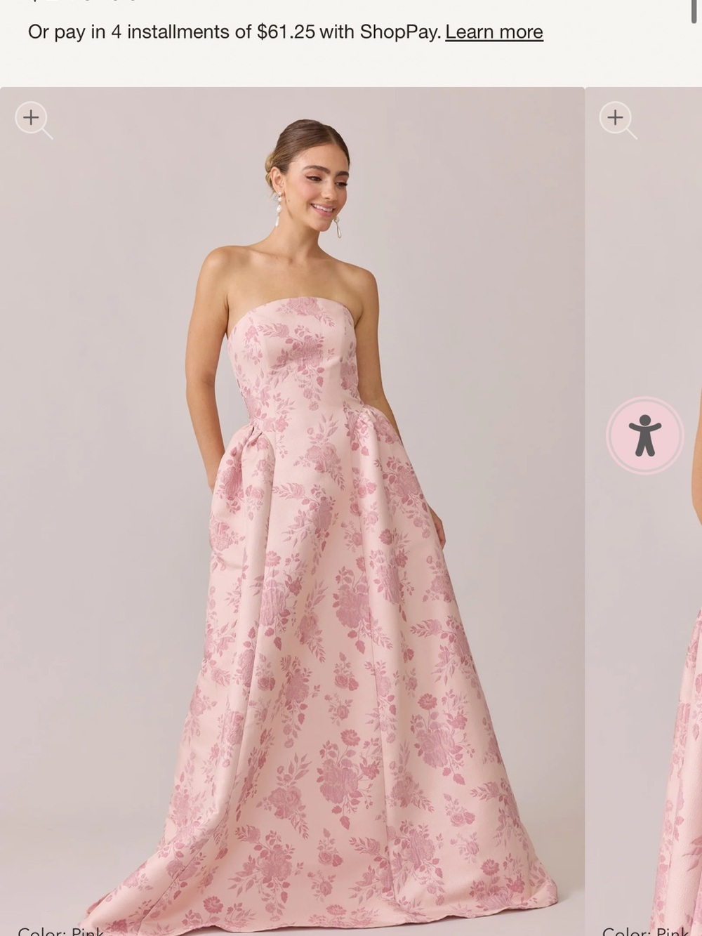 Revelry Sofia Jacquard Dress in Pink -JA05